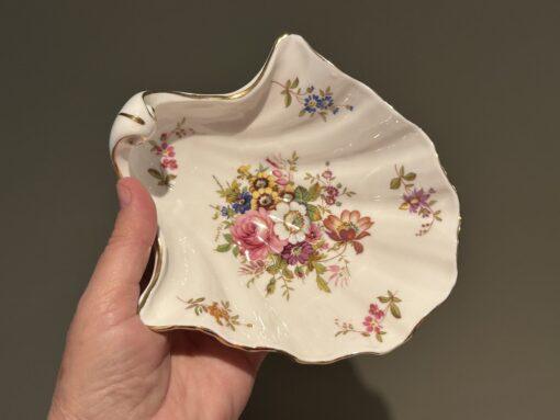 Superb Hammersley Shell Form Bonbon Bowl With Floral Gilt Pattern - Image 3