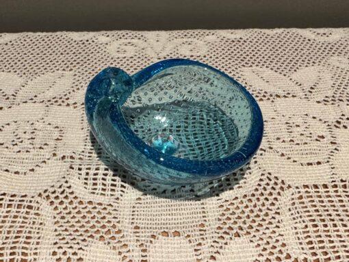 Murano Bullicante Controlled Bubble Shell Form Art Glass Trinket Bowl - Image 2