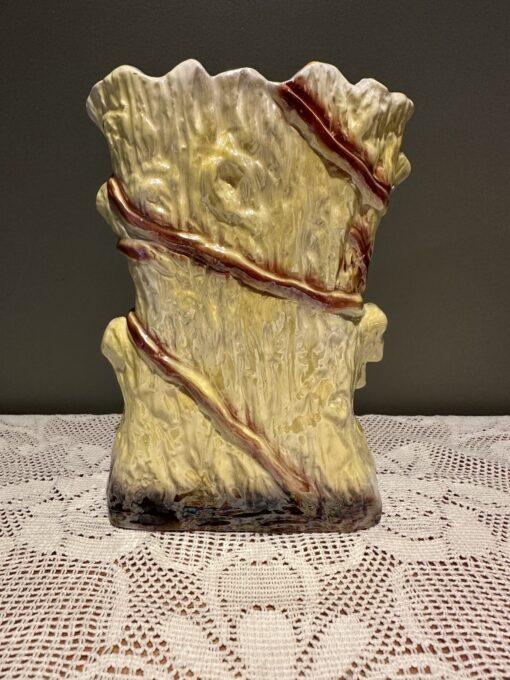 Mid Century Modern Large Bambi / Doe And Fawn Lustre Vase - Image 2