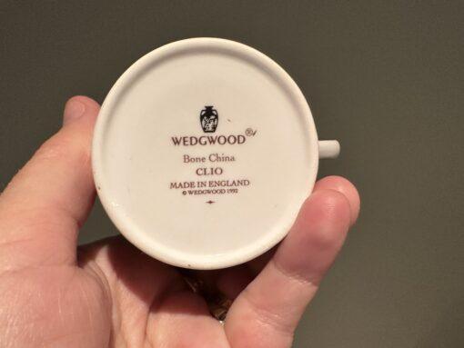 Wedgwood Clio Pattern Fully Gold Banded Demitasse Cup And Saucer Duo - Image 4