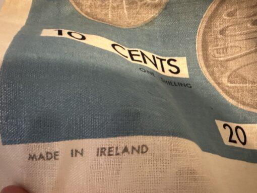 Lamont Irish Pure Linen Vintage Tea Towel - Australian Decimal Coins - Image 2