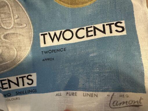 Lamont Irish Pure Linen Vintage Tea Towel - Australian Decimal Coins - Image 3