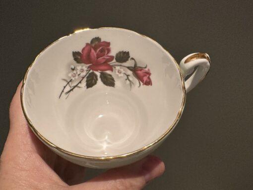 Vintage Hammersley Mint Green Trio With Rose - Image 3