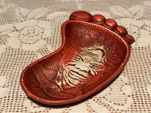 Vintage Alexander Takacs Foot Shaped Dish With Aboriginal Child In The Base