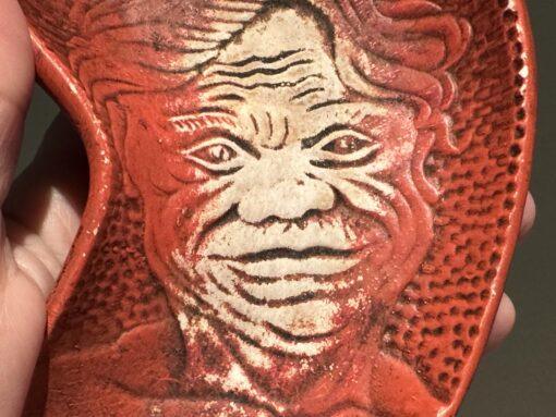 Vintage Alexander Takacs Foot Shaped Dish With Aboriginal Child In The Base - Image 3