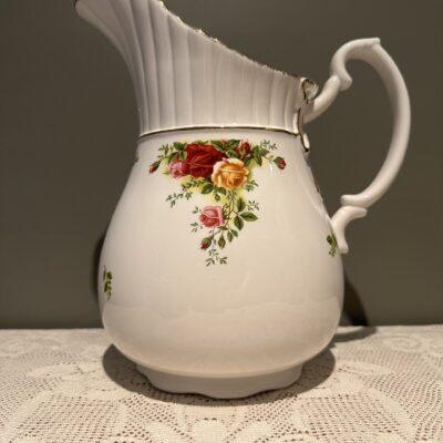 Huge Royal Albert Old Country Roses Ribbon Jug / Pitcher