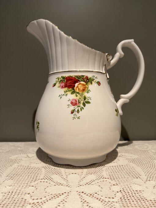 Huge Royal Albert Old Country Roses Ribbon Jug / Pitcher