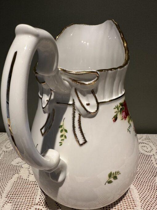 Huge Royal Albert Old Country Roses Ribbon Jug / Pitcher - Image 4