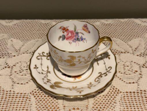 Antique Spode Heavily Gilt Demitasse Duo - Reproduction Of An Early 1800's Pattern