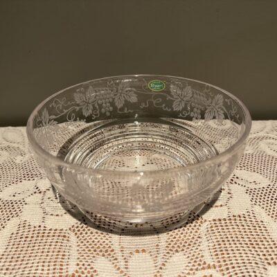 Small Stuart Crystal Grapevine Serving Bowl With Original Label
