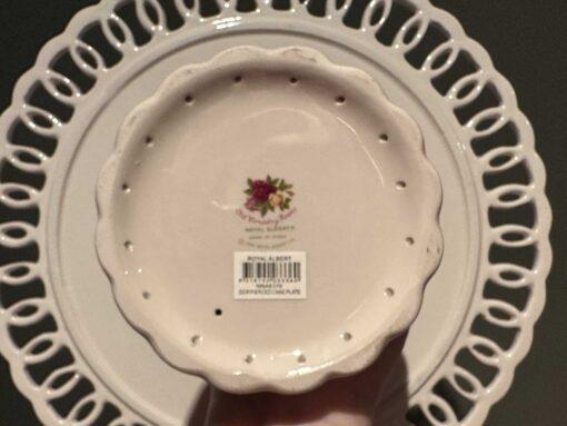 Royal Albert Old Country Roses Peach Damask Large Pedestal Cake Stand - Image 6