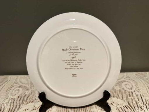 Spode Annual Christmas Xmas Plate - 1976 - Good King Wenceslas - Image 3