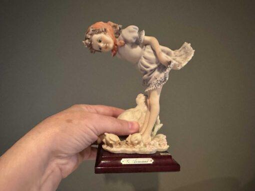 Vintage Giuseppe Armarni Figurine - Be Good Chicks - Girl With Hen And Chicks - Image 3