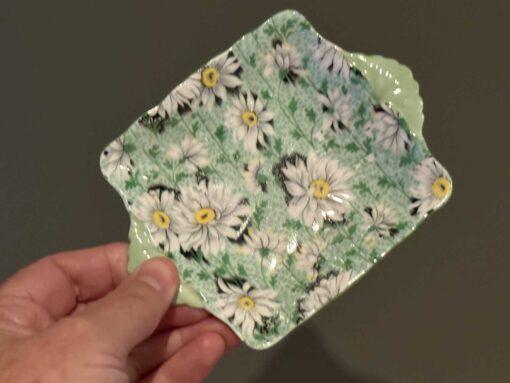 Shelley Green Daisy Butter / Trinket / Relish Dish - Image 2