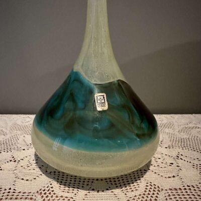 Stunning Large Mdina Art Glass Strata Bud Vase With Sticker