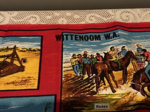 Vintage Pure Linen Tea Towel - Australian Outback - Wittenoom WA - Image 2