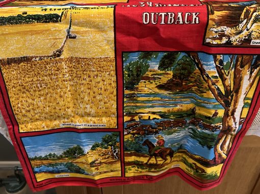 Vintage Pure Linen Tea Towel - Australian Outback - Wittenoom WA - Image 4