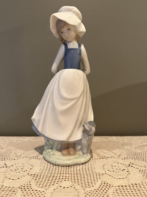 Vintage Nao 'Cheer Me Up' - Girl With Poodle Figurine