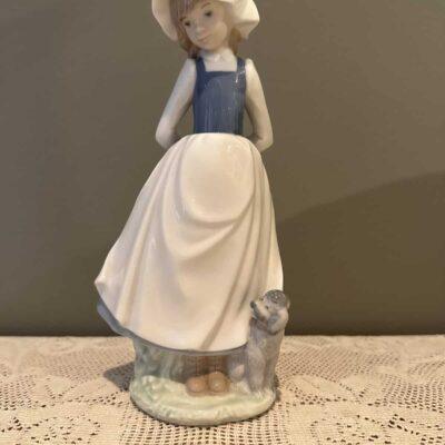 Vintage Nao 'Cheer Me Up' - Girl With Poodle Figurine
