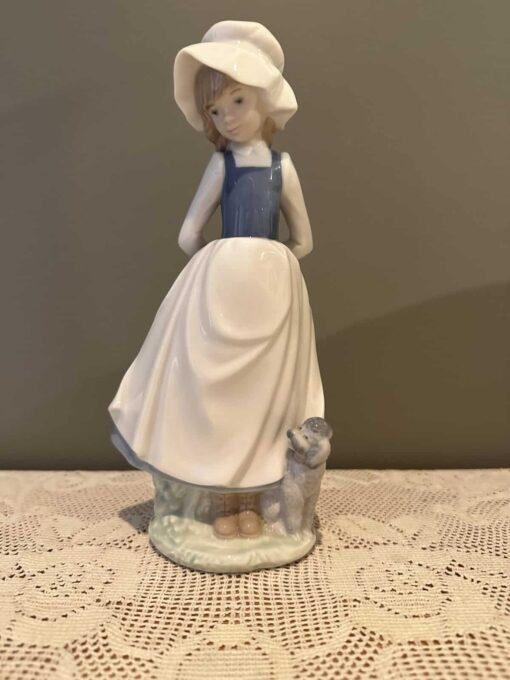 Vintage Nao 'Cheer Me Up' - Girl With Poodle Figurine