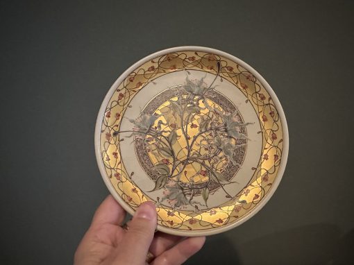 Stunning Hand Thrown And Painted Small Plate - Peter Minko 1997 - Heavily Gilt - Image 3