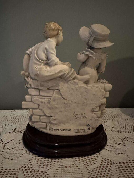 Vintage Giuseppe Armani Figurine - Tender Gift - Boy Giving Girl An Apple - Image 2