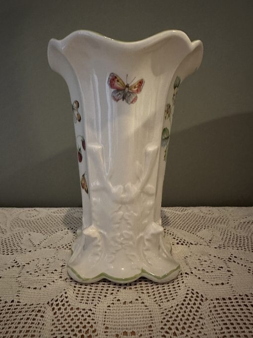 Large Vintage James Kent Vase - Strawberry Pattern With Green Trim - Image 2