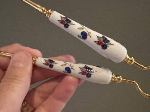 Very Rare Royal Worcester Fruits Cake / Sandwich / Slice Tongs - Image 3