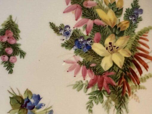 Antique Footed Comport / Cake Stand - Hand Painted - 1870 - Image 4