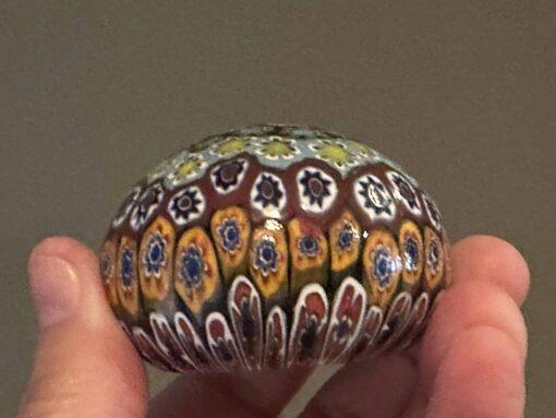 Murano Millefiori Close Packed Surface Cane Paperweight With Sticker - Image 3