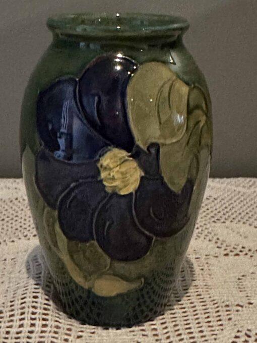 Small Moorcroft Clematis Vase in Green With Original Box - Image 2
