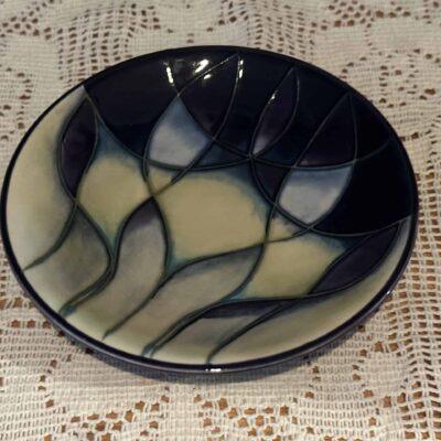 Moorcroft Emma Bosson's Miniature Plate In Box - Indigo Pattern