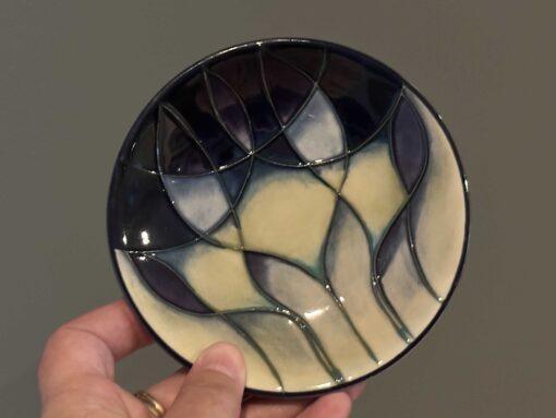 Moorcroft Emma Bosson's Miniature Plate In Box - Indigo Pattern - Image 2