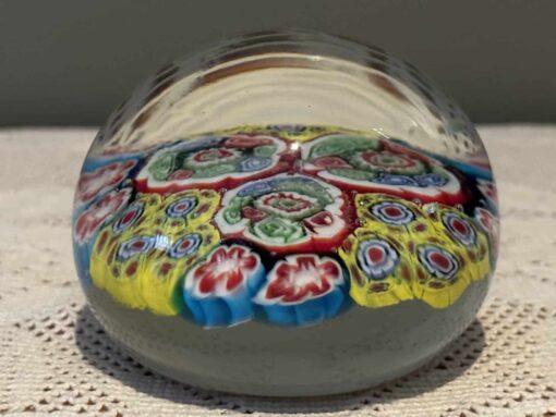 Large Multicolored Millefiori Art Glass Paperweight - 580 Grams - Image 2