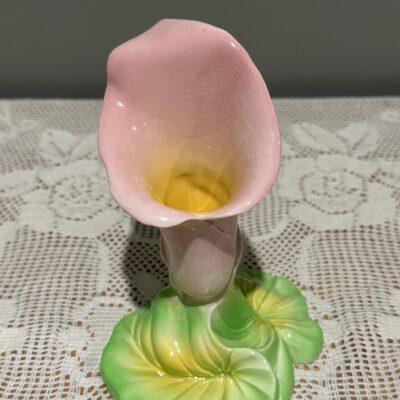 Vintage Carlton Ware Pink Calla Lily Posy Vase