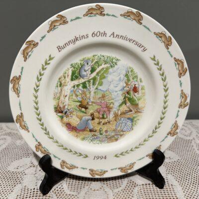 Royal Doulton 60th Anniversary Australiana Bunnykins 20.5cm plate