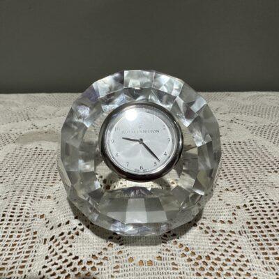 Royal Doulton Crystal Table / Desk / Bedside Clock - Radiance - Boxed