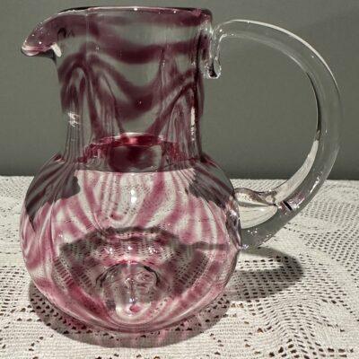 Gorgeous Pauline Delaney Hand Blown Art Glass Small Milk Jug / Large Creamer - Signed