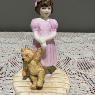 Royal Doulton Small Figurine - Sugar And Spice - Girl With Teddy - HN4103