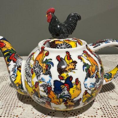 Paul Cardew Small Teapot - Roosters - 2 to 3 Cup