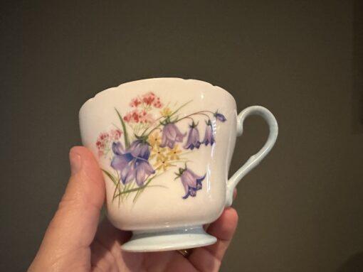 Vintage Shelley Wildflowers Trio In Blue - Image 2