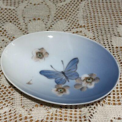 Royal Copenhagen Small Oval Shaped Butterfly Trinket / Utility Dish