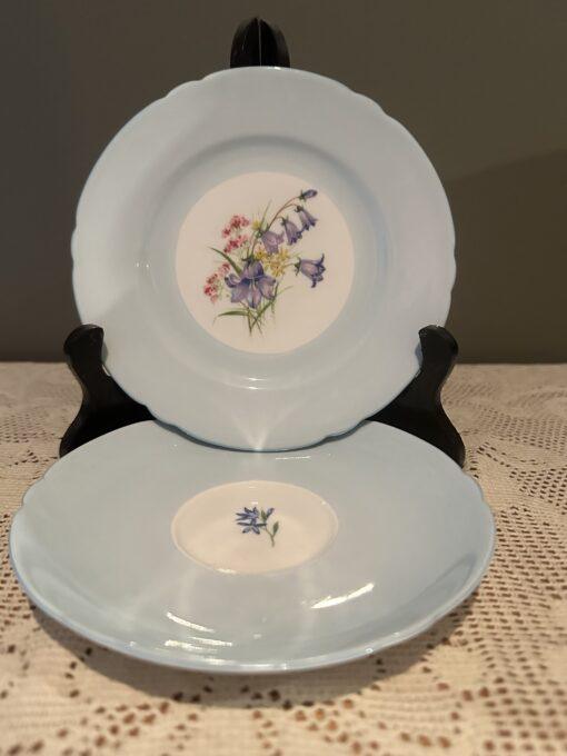 Vintage Shelley Wildflowers Trio In Blue - Image 5