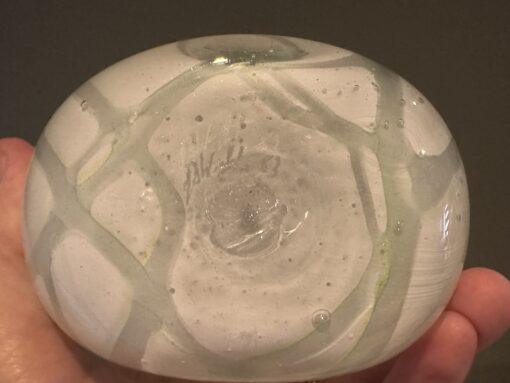 Superb Early John Walsh Hand Blown Posy Vase In Opalescent Glass With White And Mint Green - Image 5