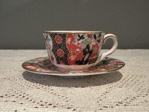 Stunning Royal Worcester Miniature Cup And Saucer - Bold Imari Pattern