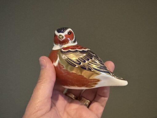 Superb Royal Crown Derby Chaffinch Paperweight With Silver Stopper - Image 4