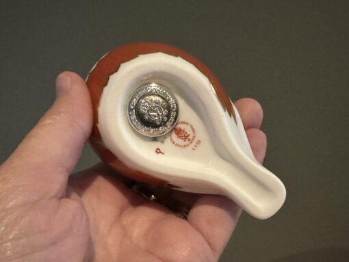 Superb Royal Crown Derby Chaffinch Paperweight With Silver Stopper - Image 5