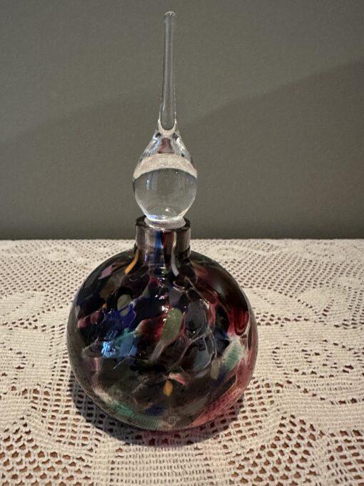 Hand Blown Rainbow Glass Signed Perfume Bottle - Michael Hook Australia