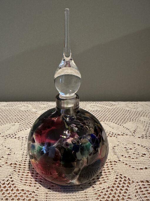 Hand Blown Rainbow Glass Signed Perfume Bottle - Michael Hook Australia - Image 2