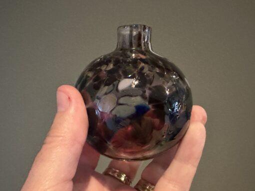 Hand Blown Rainbow Glass Signed Perfume Bottle - Michael Hook Australia - Image 4